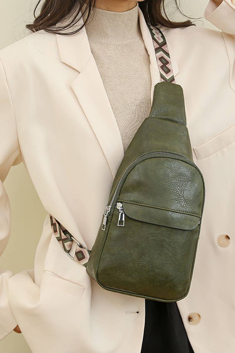 Guitar Strap Crossbody Check Sling Bag