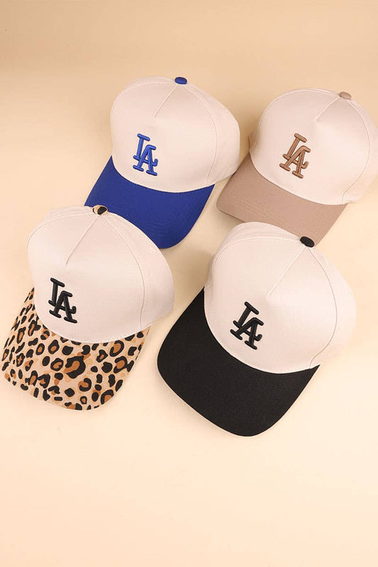 LA City Logo Two Tone Canvas Cotton Cap SI-27993