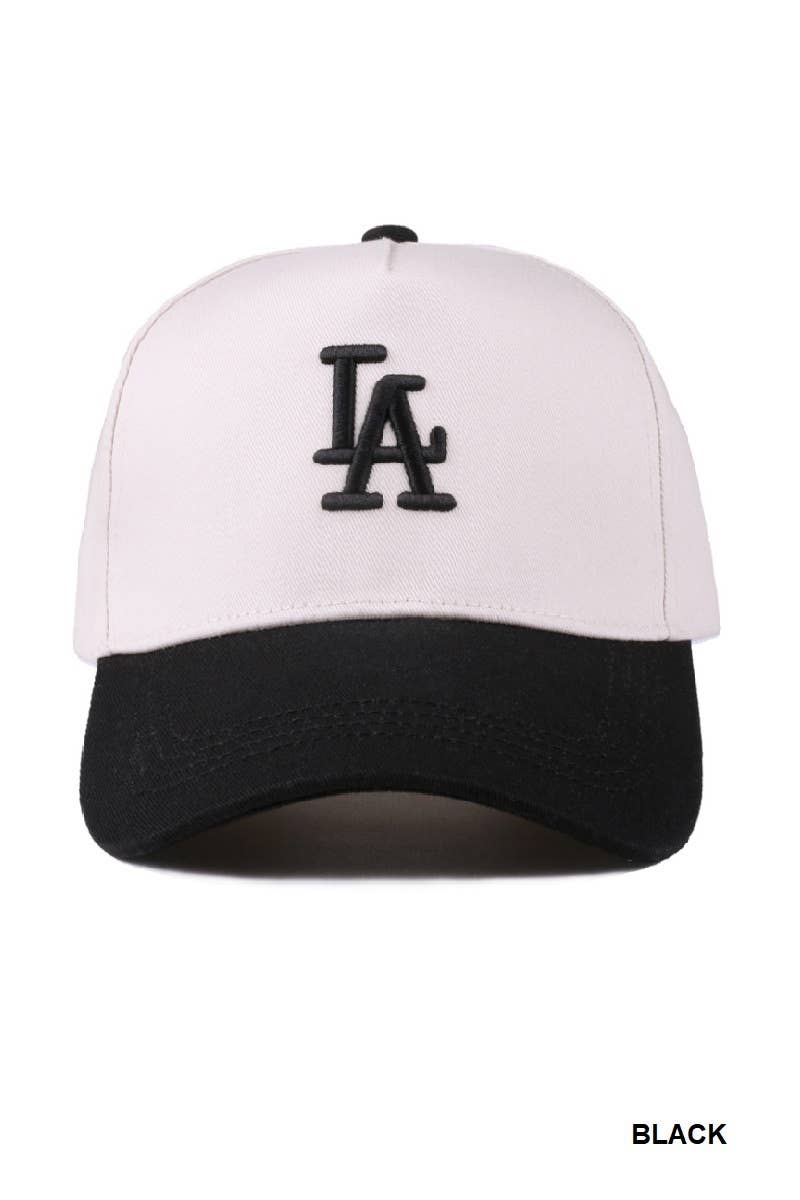 LA City Logo Two Tone Canvas Cotton Cap SI-27993