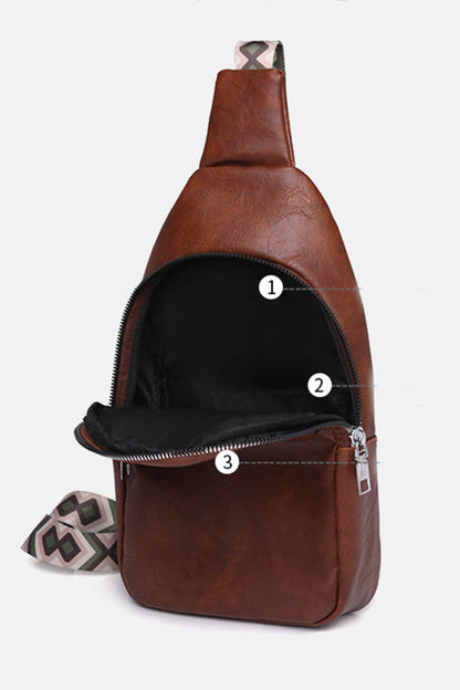 Guitar Strap Crossbody Check Sling Bag