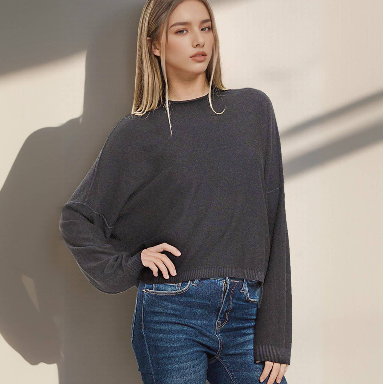 Mock Neck Soft Fall Sweater – Everly Grace Boutique
