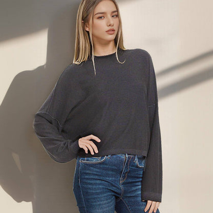 Mock Neck Soft Fall Sweater