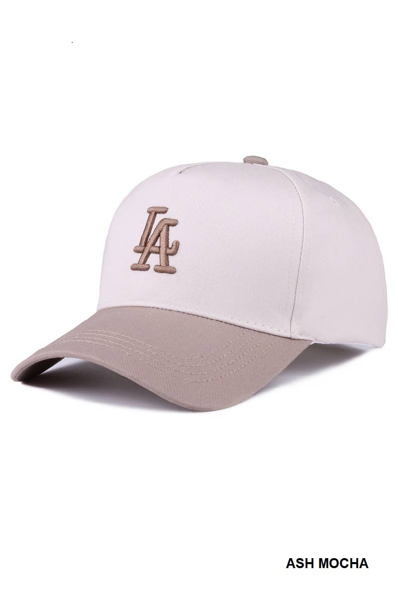 LA City Logo Two Tone Canvas Cotton Cap SI-27993