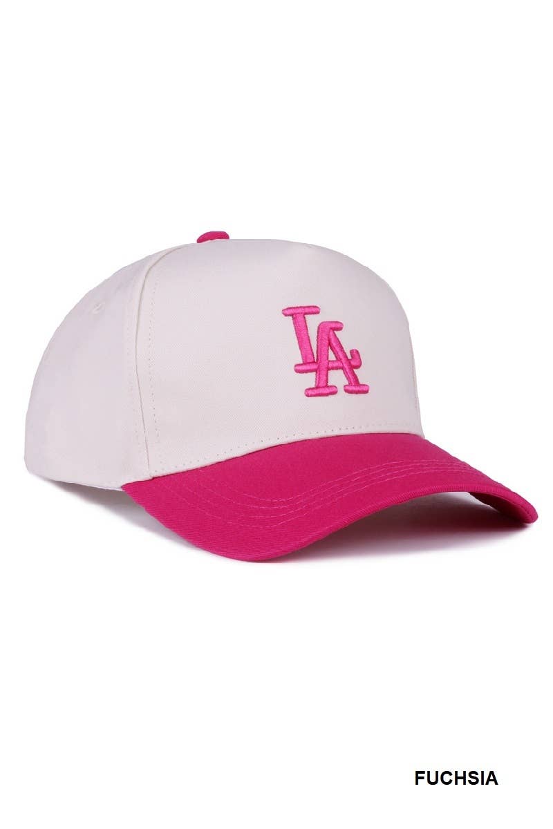 LA City Logo Two Tone Canvas Cotton Cap SI-27993