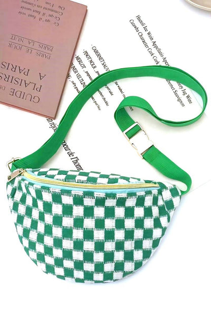 Checkered Crossbody Sling Belt Bag/ Fanny Pack