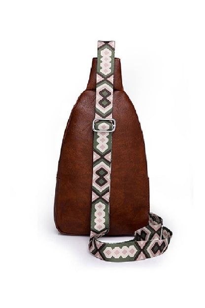Guitar Strap Crossbody Check Sling Bag