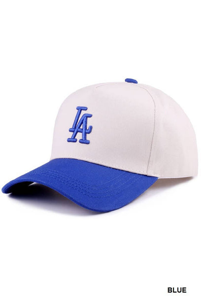 LA City Logo Two Tone Canvas Cotton Cap SI-27993