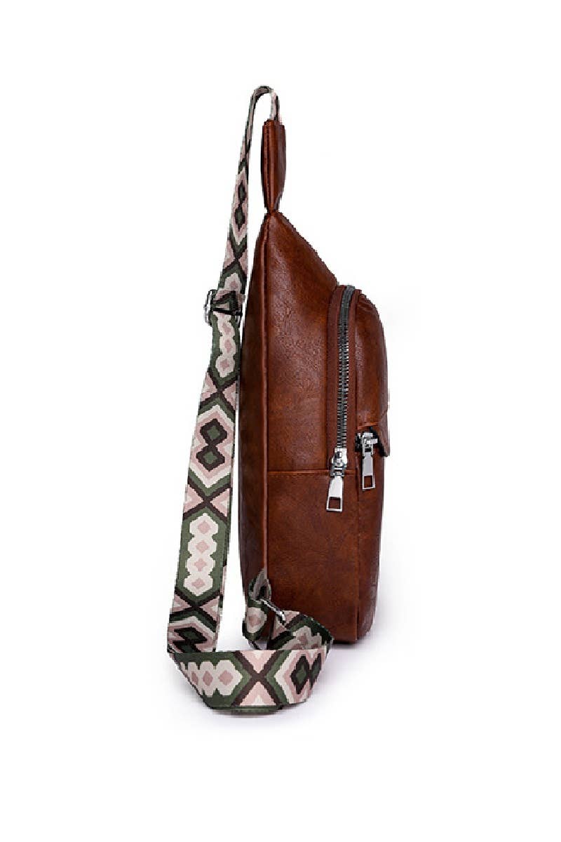 Guitar Strap Crossbody Check Sling Bag
