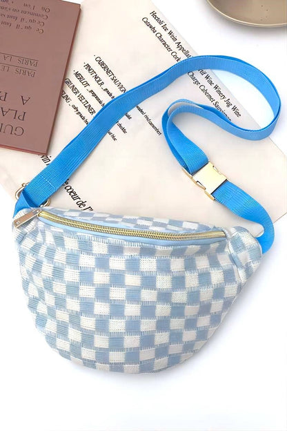 Checkered Crossbody Sling Belt Bag/ Fanny Pack